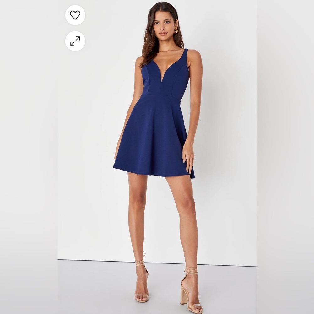 Lulus Navy Dress Size L